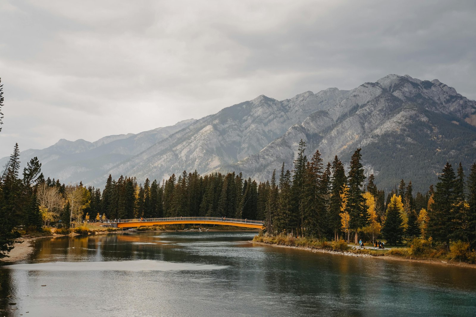 Bow River flowing through Calgary - world-class urban trout fishing